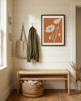 Terracotta Poppies framed in a relaxed room thumbnail
