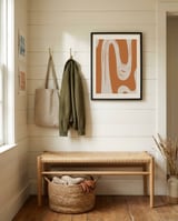 Organic Terracotta Curves framed in a relaxed room thumbnail