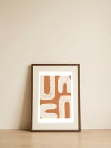 Warm Minimalist Shapes — framed, leaning against the wall thumbnail