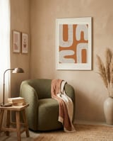 Warm Minimalist Shapes framed in a tender room thumbnail