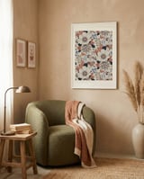 Vintage Floral Pattern framed in a tender room thumbnail