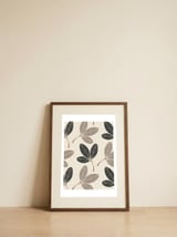 Modern Botanical Leaves — framed, leaning against the wall thumbnail