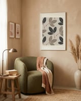 Modern Botanical Leaves framed in a tender room thumbnail