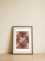 Modern Leaf Pattern — framed, leaning against the wall thumbnail