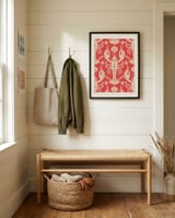 Nautical Lobster Pattern framed in a relaxed room thumbnail
