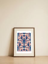 Nautical Lobster Pattern — framed, leaning against the wall thumbnail