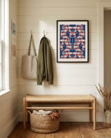 Nautical Lobster Pattern framed in a relaxed room thumbnail