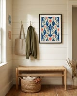 Nautical Lobster Pattern framed in a relaxed room thumbnail