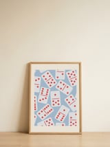 Scattered Dominoes Pattern — framed, leaning against the wall thumbnail