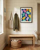 Colorful Domino Pattern framed in a relaxed room thumbnail