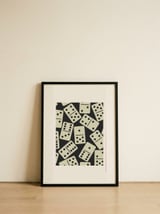 Classic Dominoes Pattern — framed, leaning against the wall thumbnail