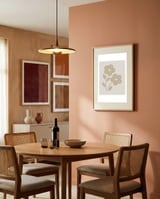 Simple Beige Flowers framed in a intimate room thumbnail