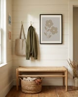 Simple Beige Flowers framed in a relaxed room thumbnail