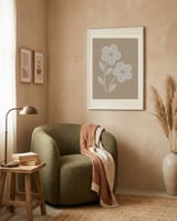 Simple Neutral Flowers framed in a tender room thumbnail