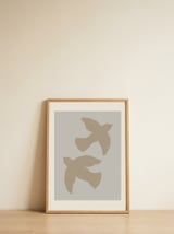Flying Peace Doves — framed, leaning against the wall thumbnail