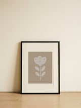 Simple Beige Flower — framed, leaning against the wall thumbnail