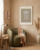 Simple Beige Flower framed in a tender room thumbnail