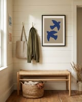 Blue Flying Birds framed in a relaxed room thumbnail