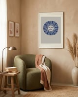 Happy Blue Sun framed in a tender room thumbnail