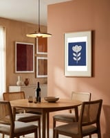 Simple Folk Flower framed in a intimate room thumbnail