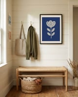 Simple Folk Flower framed in a relaxed room thumbnail