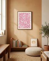 Playful Pink Dominoes framed in a gentle room thumbnail
