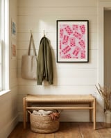 Pink Dominoes Pattern framed in a relaxed room thumbnail
