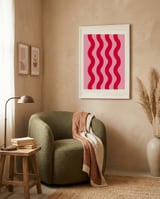 Sweet Wavy Pattern framed in a tender room thumbnail