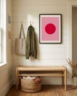 Red Circle on Pink framed in a relaxed room thumbnail