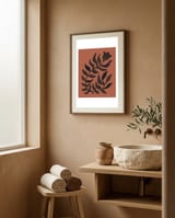 Earthy Botanical Bloom framed in a serene room thumbnail