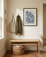Blue Dotted Botanicals framed in a relaxed room thumbnail