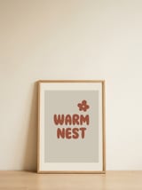 Warm Nest Flower — framed, leaning against the wall thumbnail
