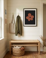 Muted Orange Flower Bloom framed in a relaxed room thumbnail