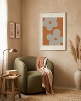 Warm Floral Shapes framed in a tender room thumbnail
