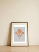 Mid Century Sunflowers — framed, leaning against the wall thumbnail