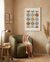 Soft Polka Dot Diamonds framed in a tender room thumbnail