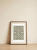 Textured Diamond Zigzag — framed, leaning against the wall thumbnail
