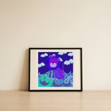 Purple Lion's Dream — framed, leaning against the wall thumbnail
