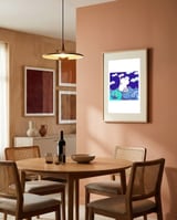 Pink Tiger Night Ocean framed in a intimate room thumbnail