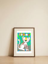 One Little Tiger — framed, leaning against the wall thumbnail