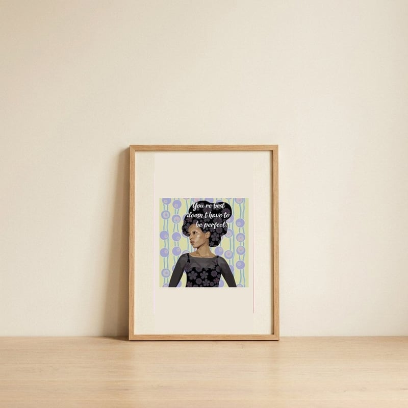 Perfectly Imperfect Woman — framed, leaning against the wall