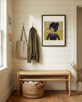 Tropical Floral Portrait framed in a relaxed room thumbnail