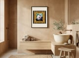 Framed Panda Witty Humor framed in a serene room thumbnail