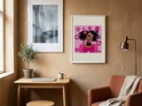 Vibrant Floral Portrait framed in a focused room thumbnail