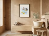 Raccoon Bubble Bath framed in a serene room thumbnail