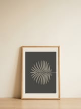 Minimalist Palm Frond — framed, leaning against the wall thumbnail