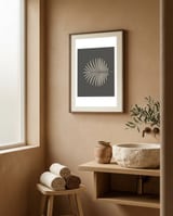 Minimalist Palm Frond framed in a serene room thumbnail