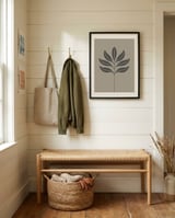 Minimalist Botanical Leaf framed in a relaxed room thumbnail