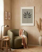 Minimalist Botanical Leaf framed in a tender room thumbnail