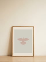 Pink Peace Dove — framed, leaning against the wall thumbnail